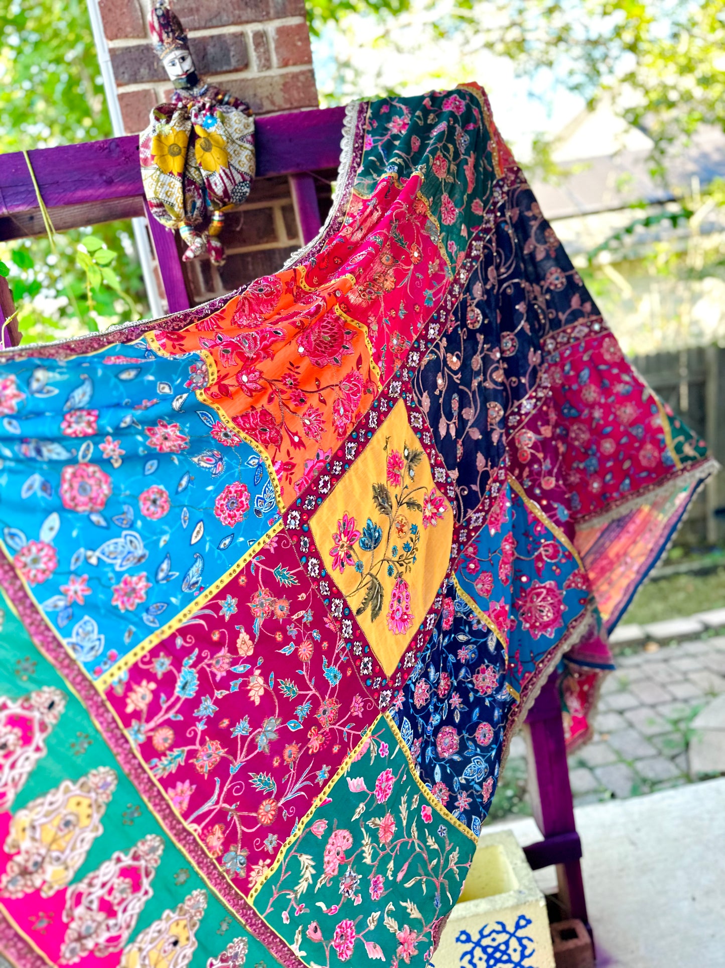 Colorful medley Mirror handwork work dupatta