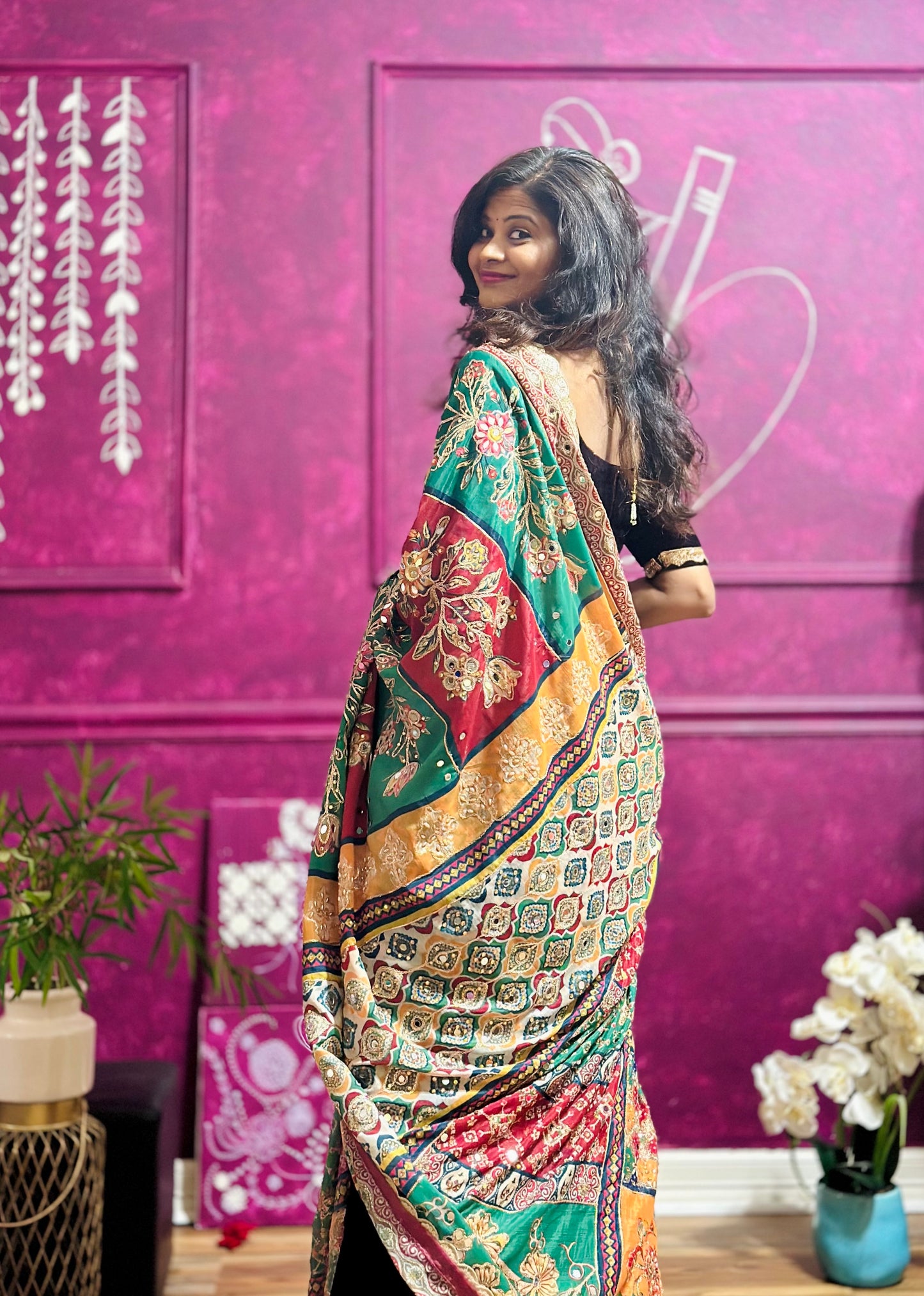 Burgundy Velvet Lehenga with Elegance dupatta