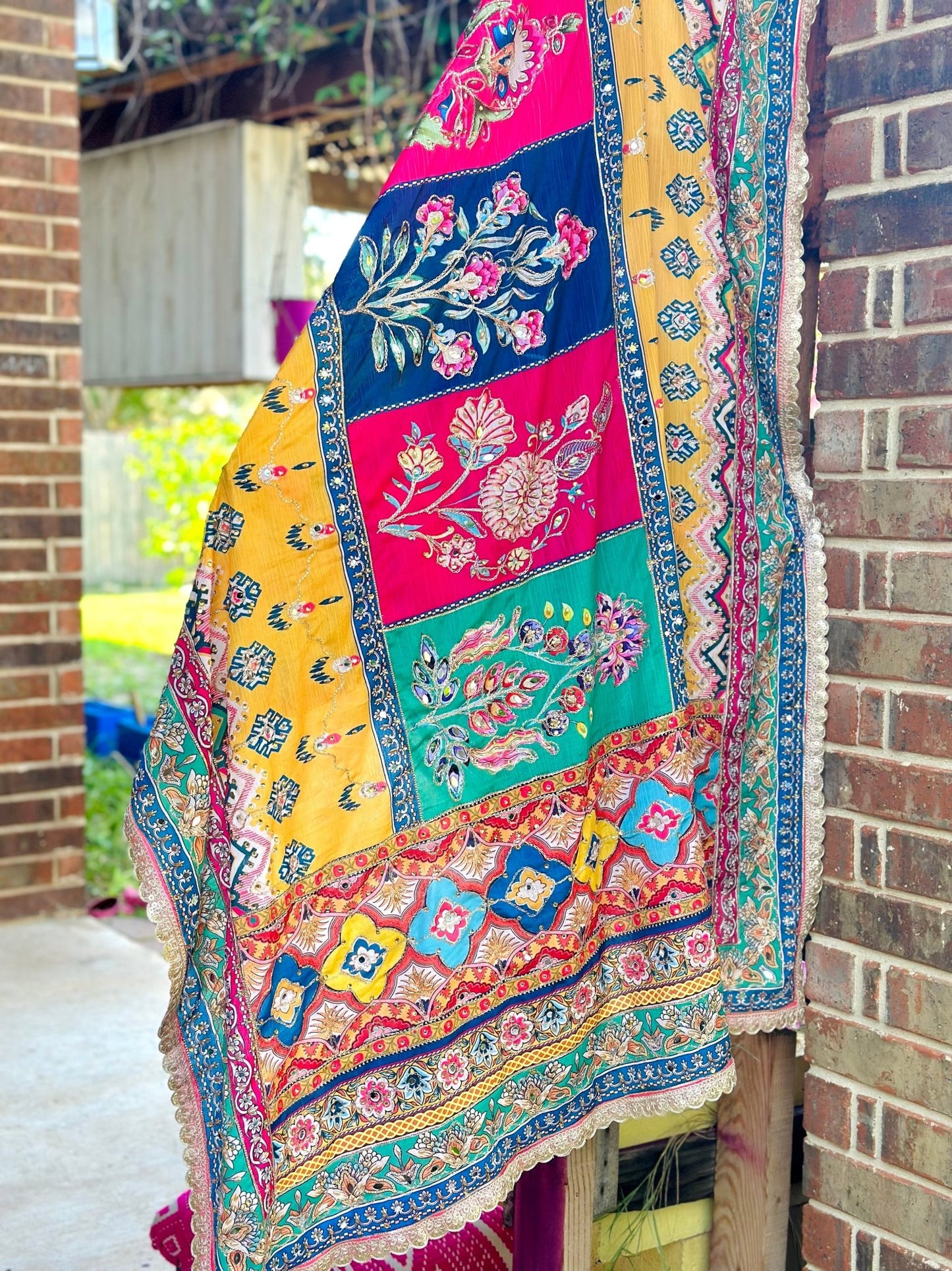 Dawn's Melody Mirror handwork dupatta - Million Raagas