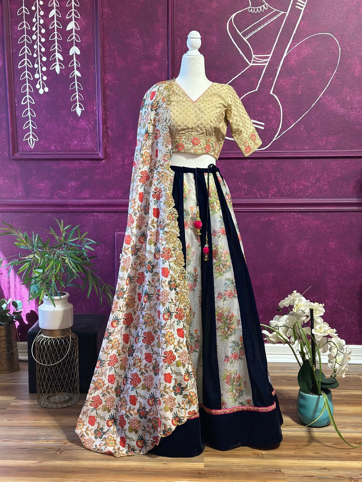 Floral Elegance Lehenga set - Million Raagas