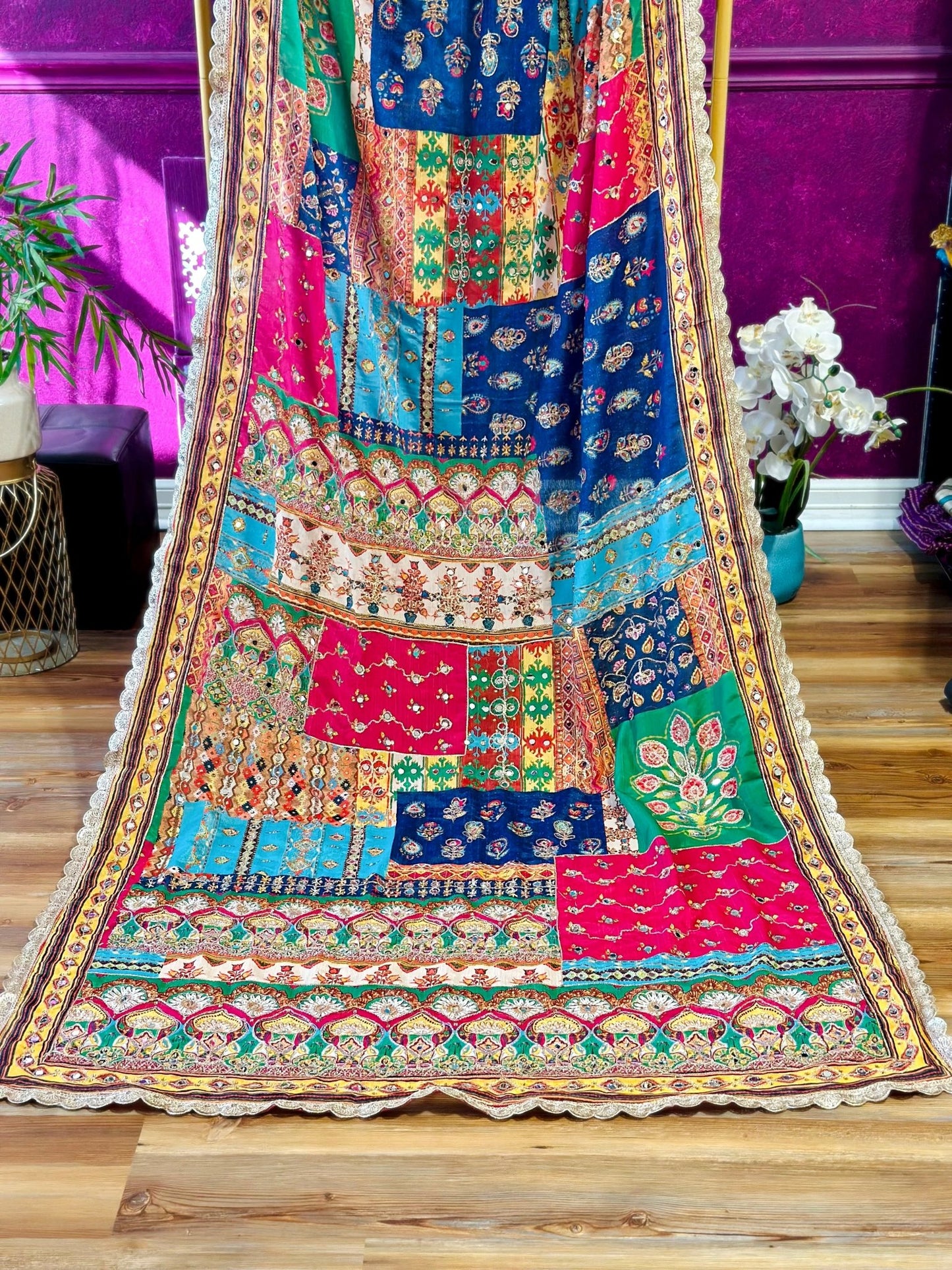 Mystique Mirror handwork work dupatta - Million Raagas