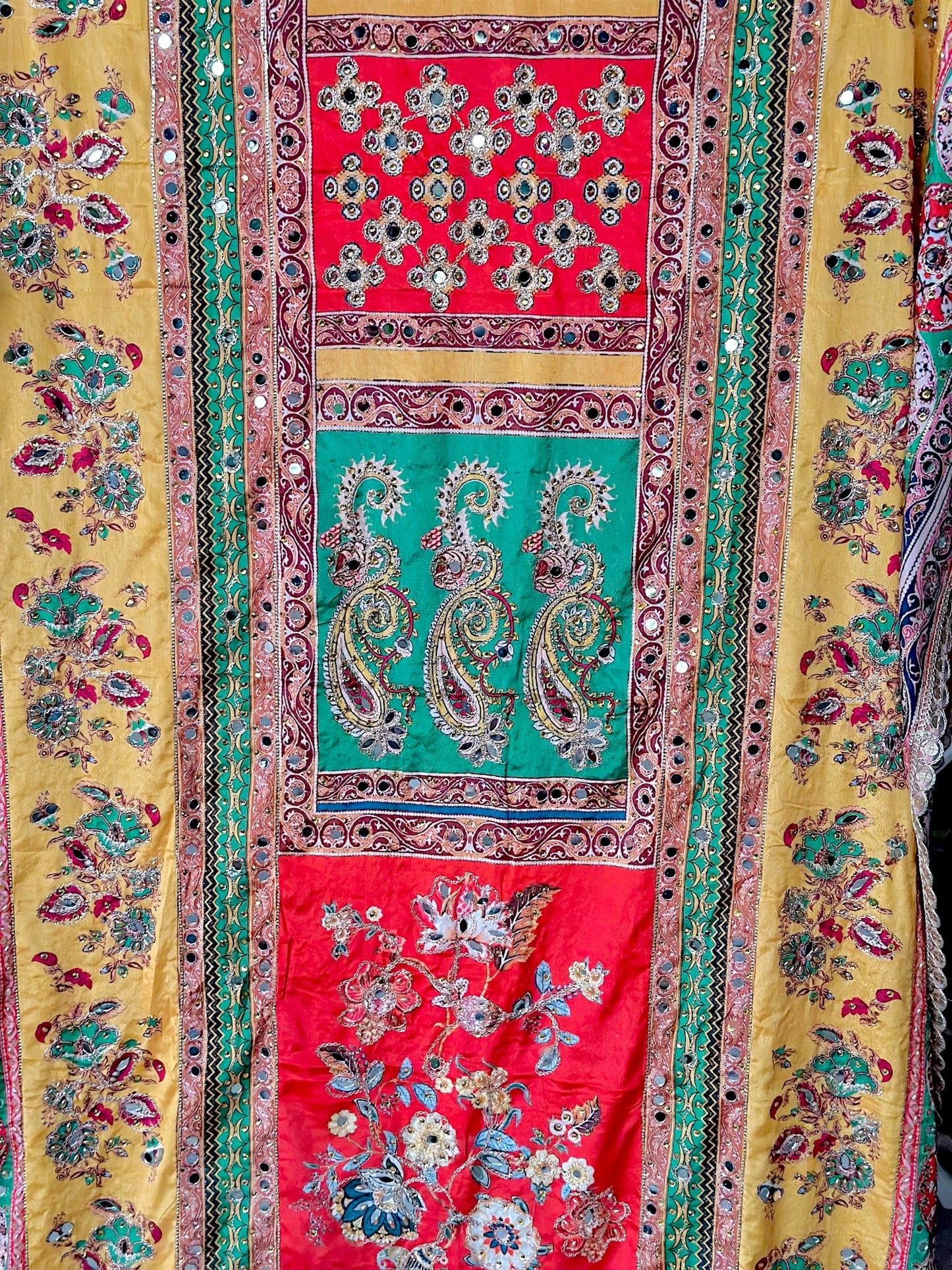 Sunset Meadow Mirror handwork work dupatta - Preorder - Million Raagas