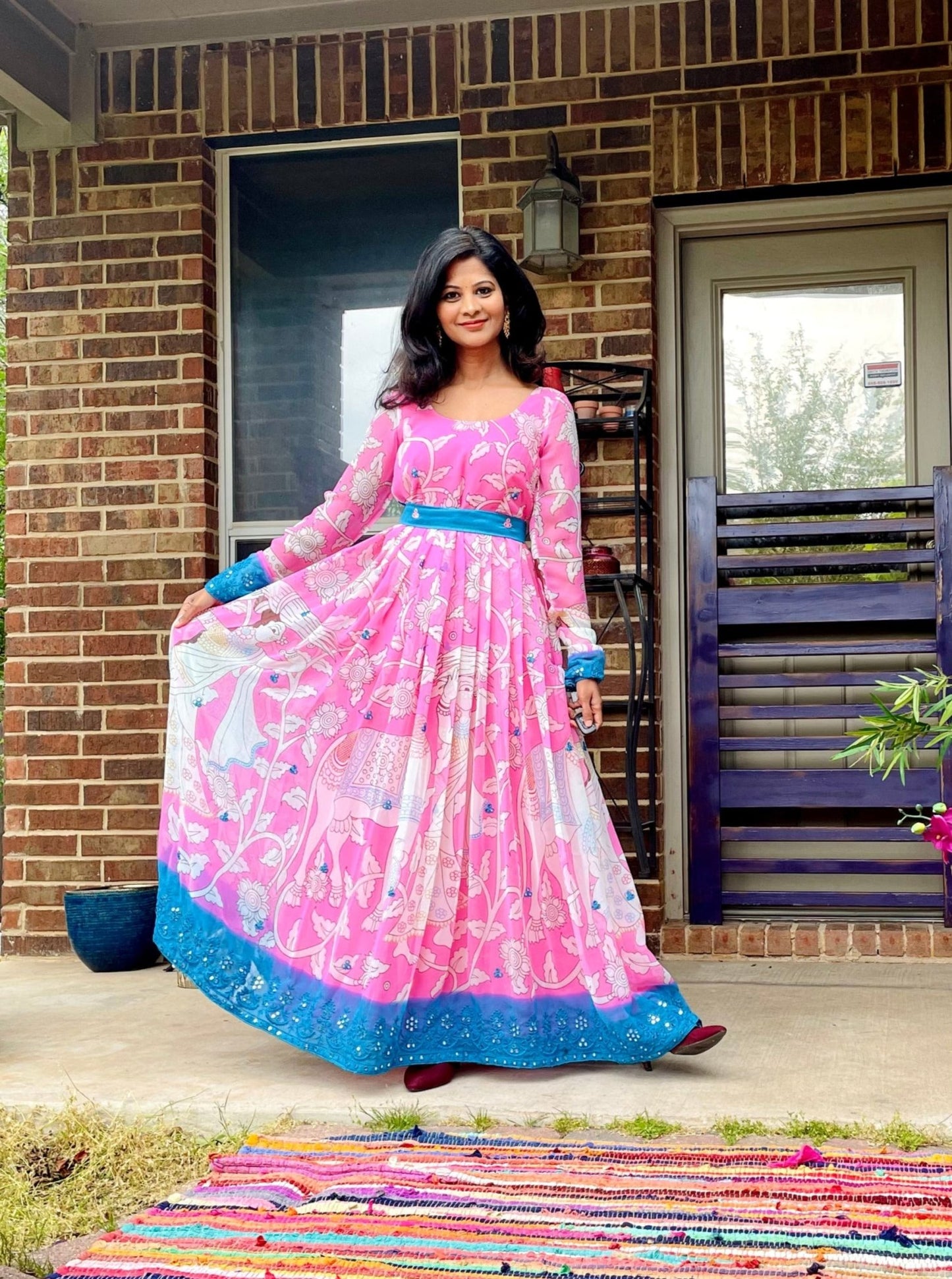 Dreamy kalamkari pastel gown - Pink - Million Raagas