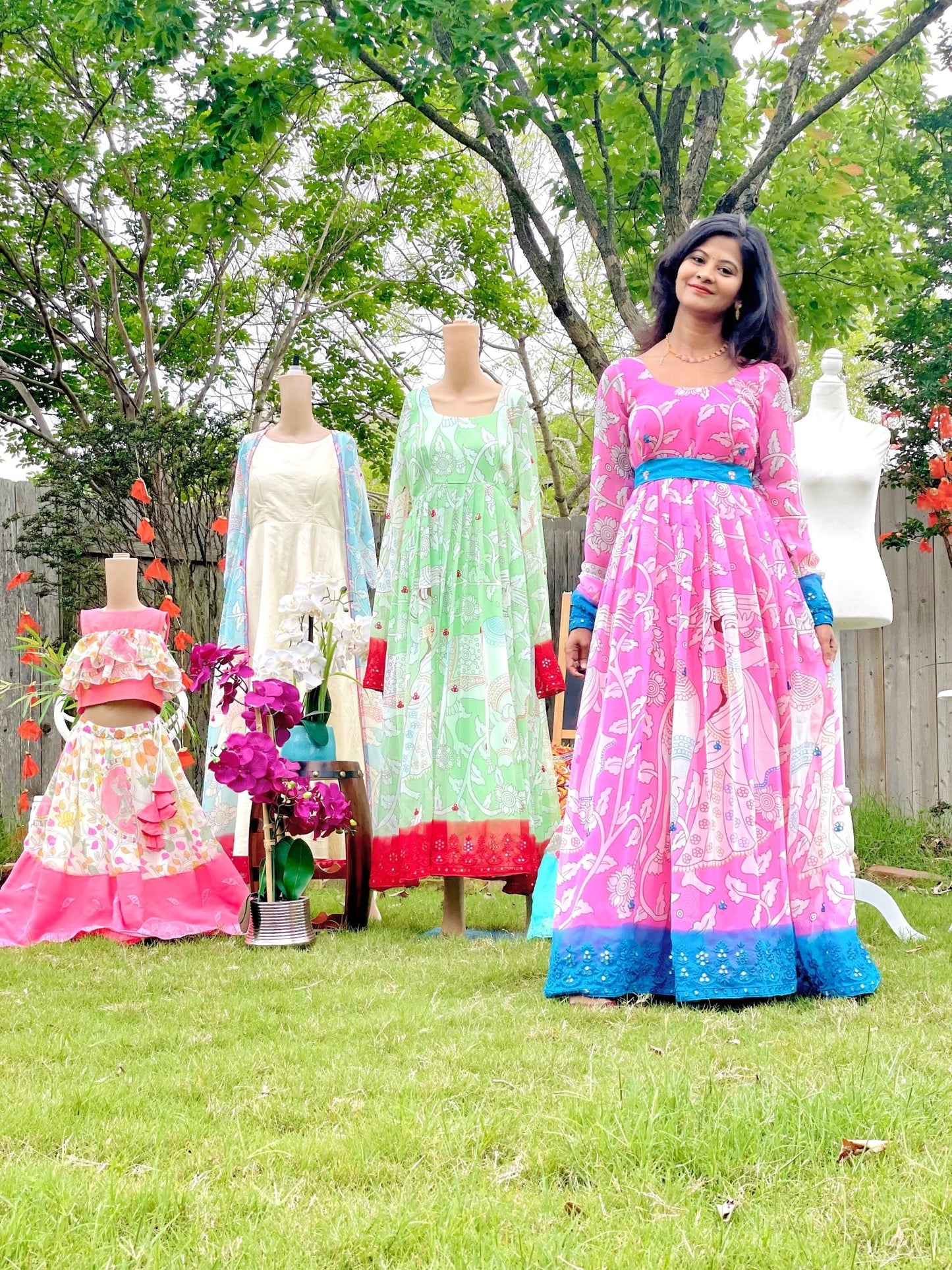 Dreamy kalamkari pastel gown - Pink - Million Raagas