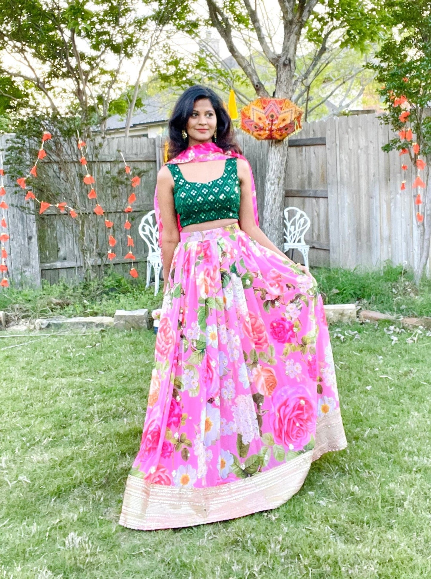 Floral melody lehenga - Million Raagas