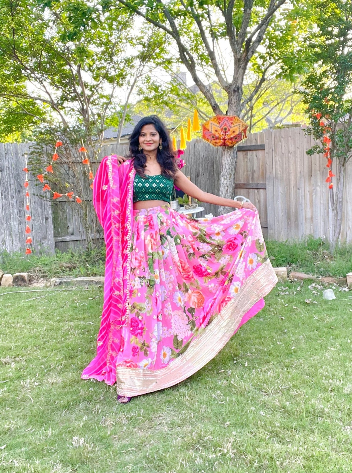 Floral melody lehenga - Million Raagas