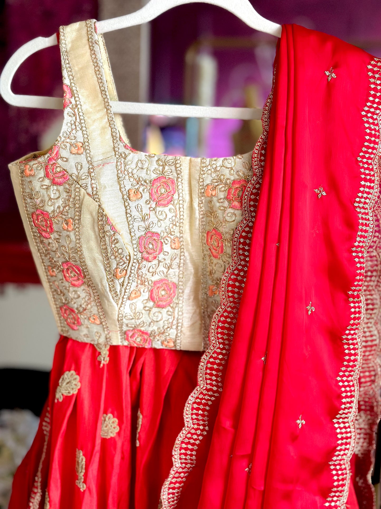 Crimson dream lehenga set