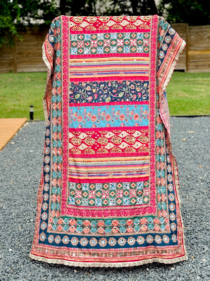 Teal Tales Mirror handwork dupatta