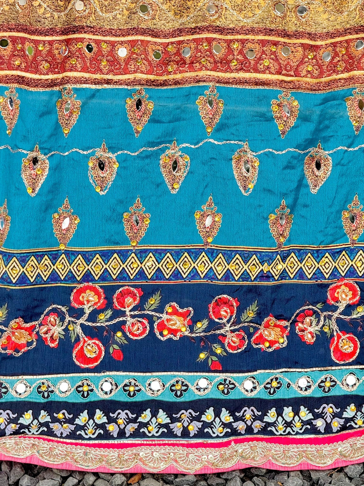 Celestial Bazaar Mirror handwork dupatta - Million Raagas
