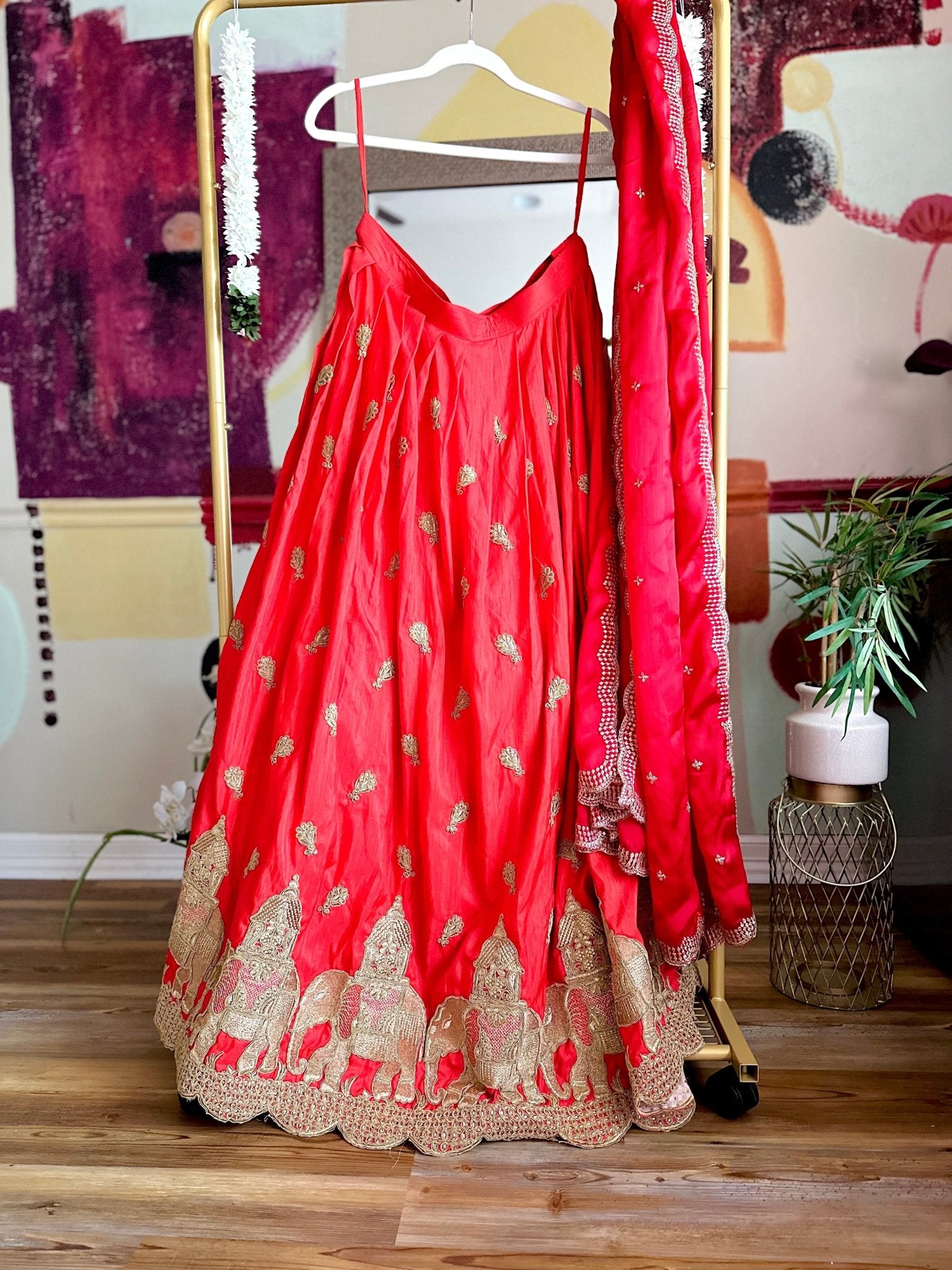 Crimson dream lehenga set - Million Raagas