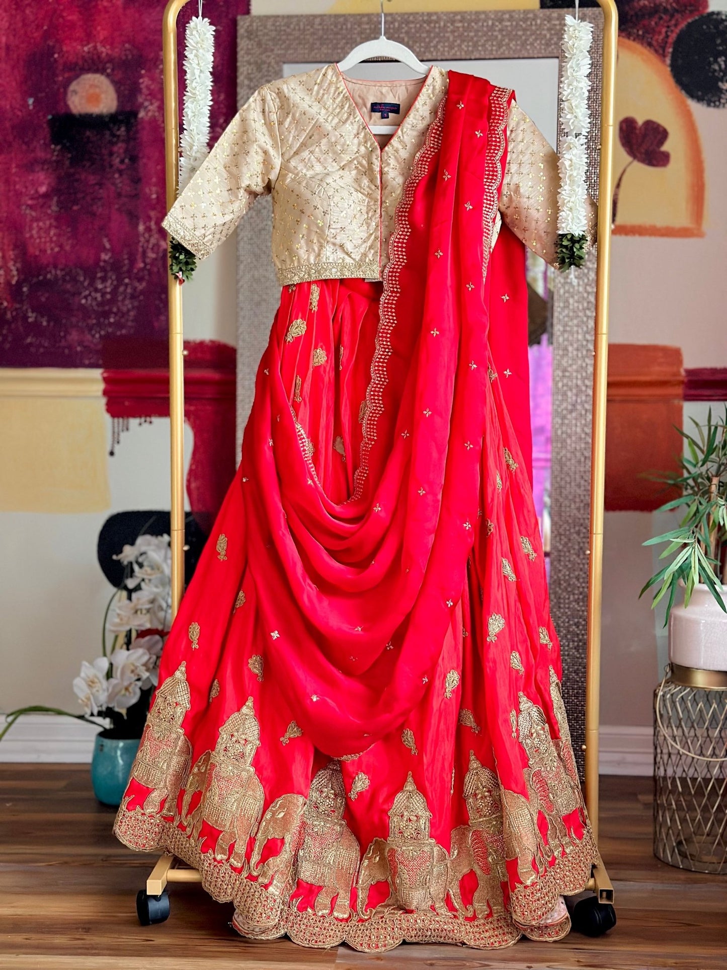 Crimson dream lehenga set - Million Raagas