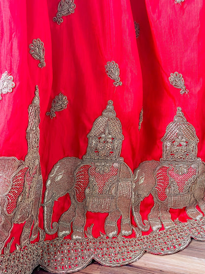 Crimson dream lehenga set - Million Raagas