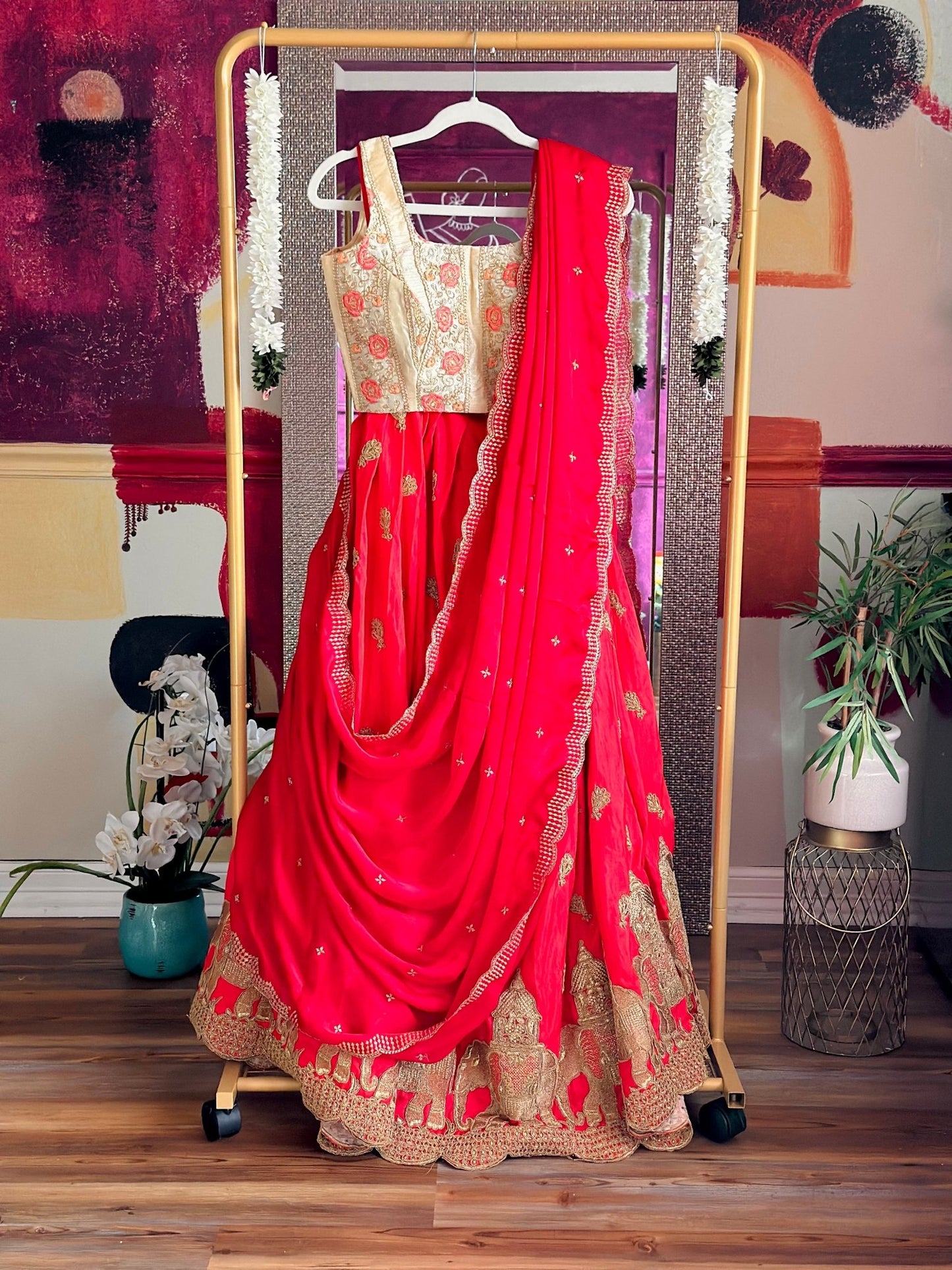 Crimson dream lehenga set - Million Raagas