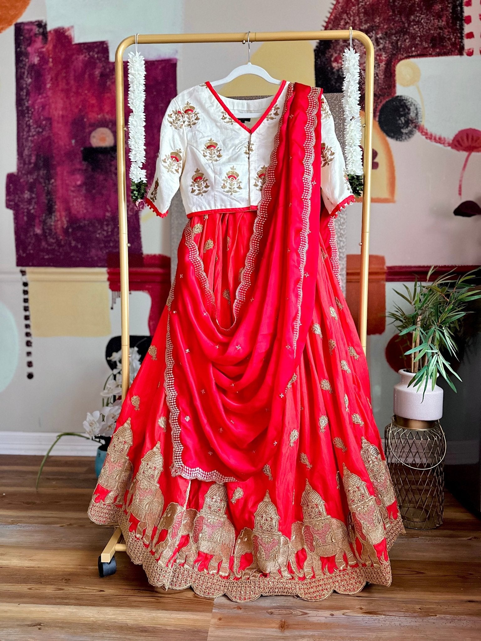 Crimson dream lehenga set - Million Raagas