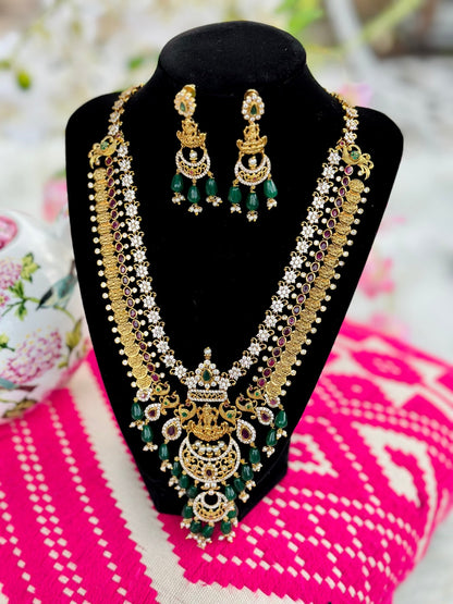 Emerald and Gold Necklace set - Million Raagas