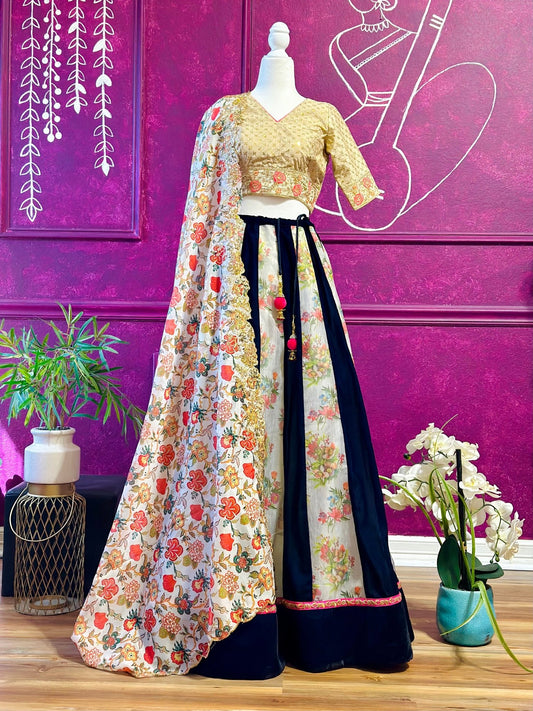 Floral Elegance Lehenga set - Million Raagas