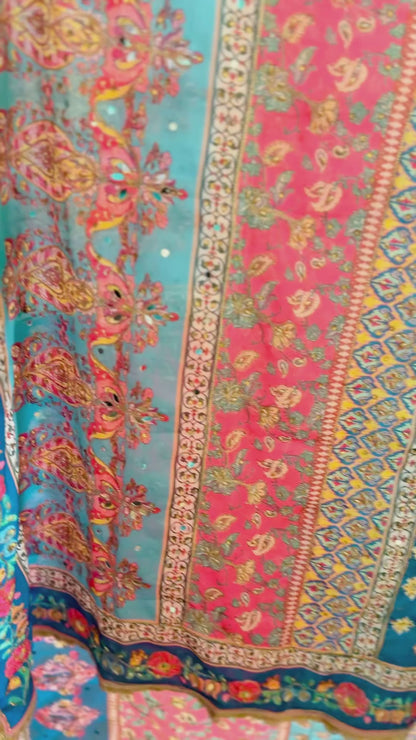 Azure Mirror handwork work dupatta