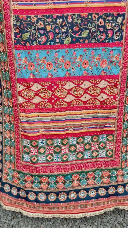 Teal Tales Mirror handwork dupatta
