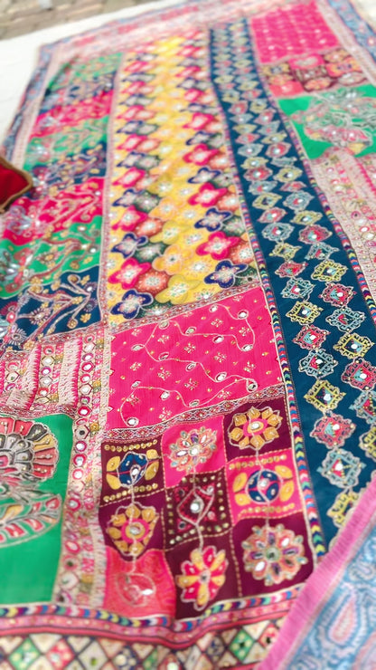 Medley Mirror handwork work dupatta