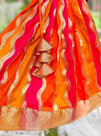 Tangerine dream Mustard lehenga set - Kids - Million Raagas